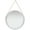 vidaXL Wall Mirror with Strap 23.6" Silver