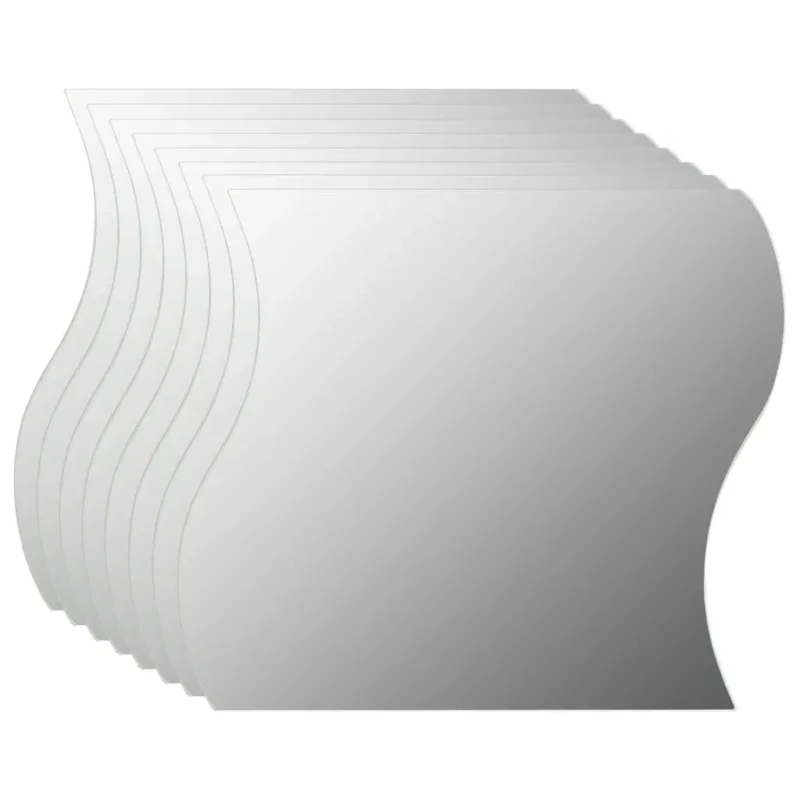 vidaXL Wall Mirror Set of 8 Clear Glass 7.9x7.9in each - Image 3