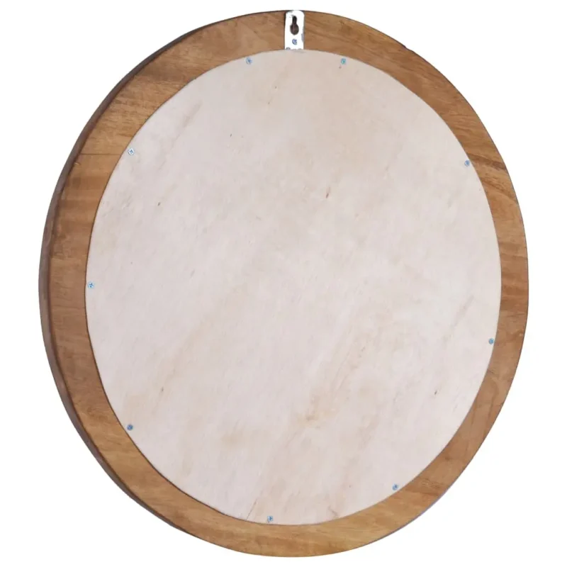 vidaXL Mirror Brown Solid teak wood, Glass Medium Decorative Inlays - Image 4