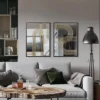 Set of 2 Modern Iron Loops Rectangular Accent Wall Mirrors - Image 5