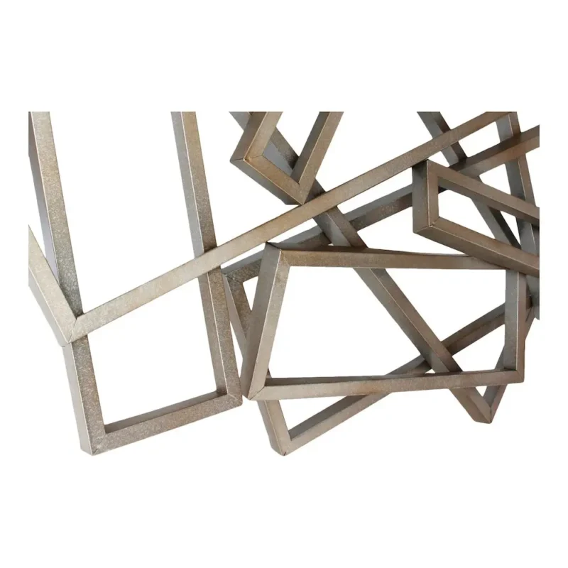 Metal Rectangles Wall Decor Silver - Image 18