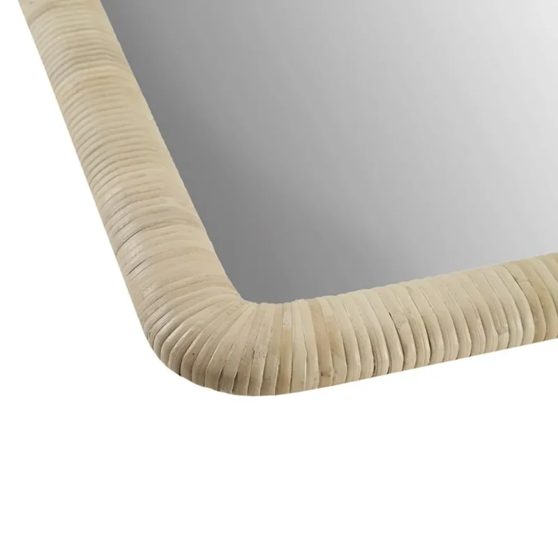 Natural Rattan Rectangle Wall Mirror - Image 10