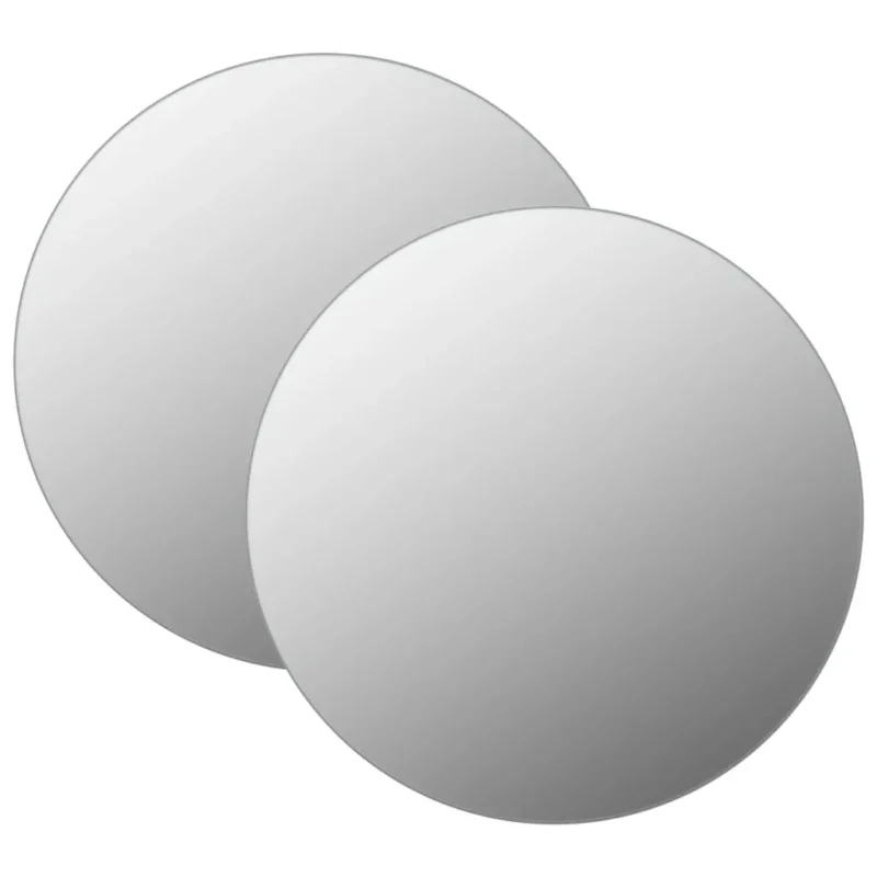 vidaXL Wall Mirror Set of 2 Transparent Glass 23.6 in Minimalistic