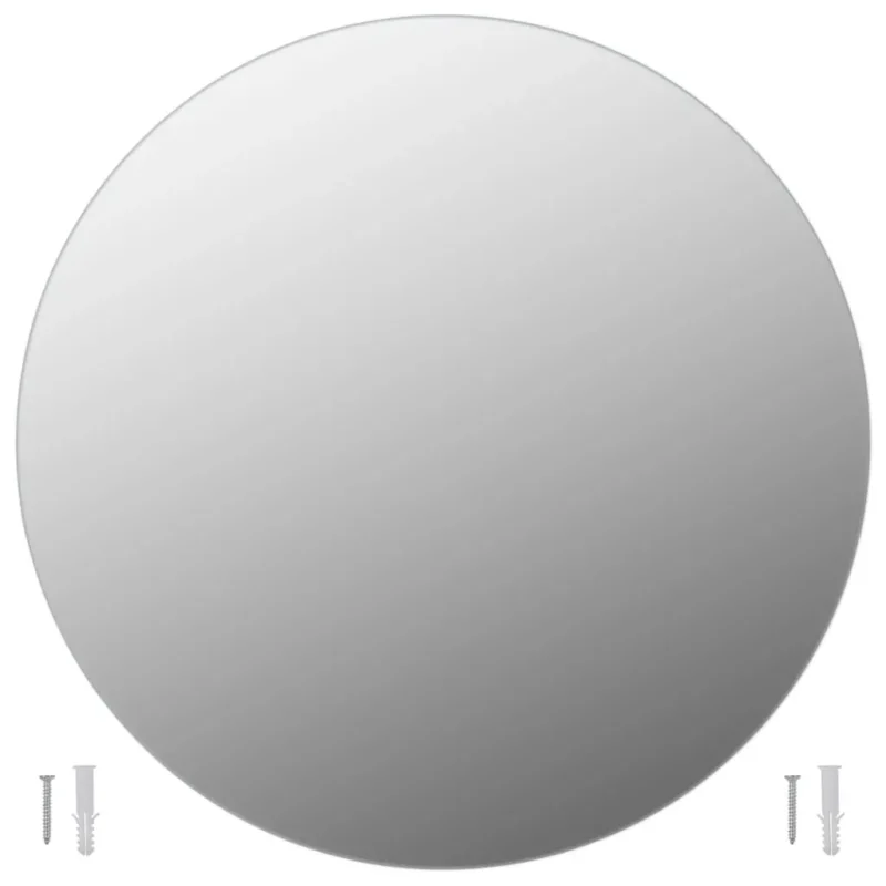 vidaXL Wall Mirror Set of 2 Transparent Glass 23.6 in Minimalistic - Image 2