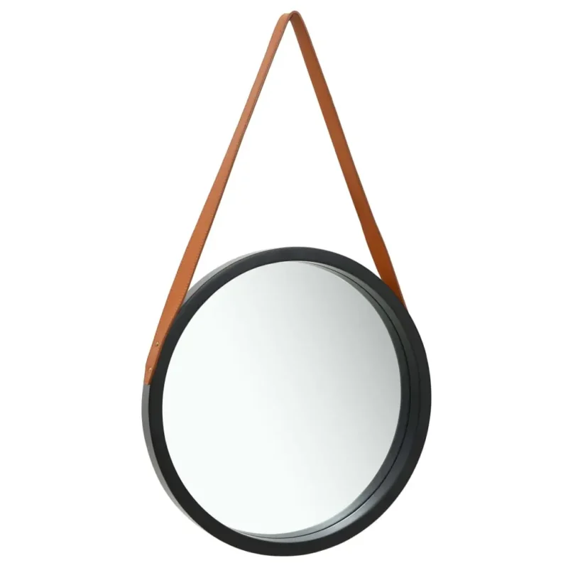 vidaXL Wall Mirror Black and brown