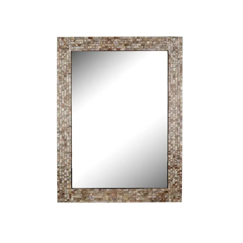 Chloe'S Reflection Seashell Finish Rectangular Framed Wall Mirror 32" Height