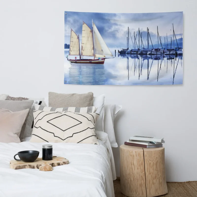 Sailing Ship Blue Flag - Image 5